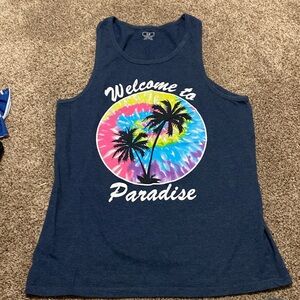 Blue Tank Top for men, Size Small